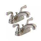Foundations 4 in. Centerset 2-Handle Faucet Ni