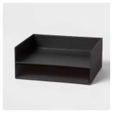 Canvas Letter Tray Set 2 Black - Brightroom