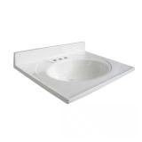 Newport 24.5 in. Vanity Top with Sink, White