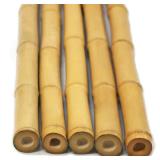 2 in. x 90 in. Natural Bamboo Poles (10-Pack)