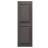 Raised Panel Vinyl Exterior Shutters (Grey)