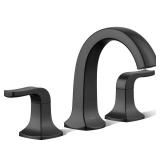 Rubicon 8 in. Widespread Matte Black Faucet