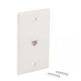 1-Gang White Ethernet Plastic Wall Plate