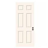 36x80 6-Panel Primed Steel Front Door Slab