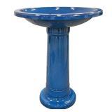 Resin Birdbath - Cobalt Blue, 17.4" Dia.
