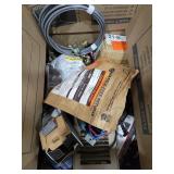 Box Lot: Tools, Rubber Tubing, HVAC Registers, Et