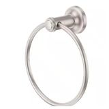 Briscoe Wall Towel Ring in Satin Nickel