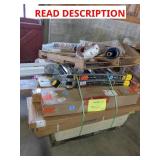 Skid of cap a tread, rug, runner, gorilla ladder