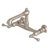 Kingston Brass KS7248BL Wall Mount Faucet, Ni