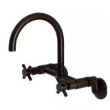 Oil Rubbed Bronze 2-Handle Wall-Mount Faucet