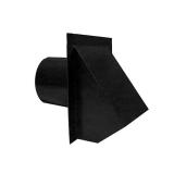 4 in. Round Wall Vent in Black