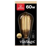 Globe Electric 60W S6 Vintage Bulb E26 Amber