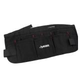24 in. 13-Pocket Black Canvas Waist Apron