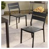 Aluminum All-Weather Stackable Chair Black