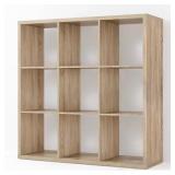 CAPHAUS 13-Inch Cube Storage, 9-Cube, Oak