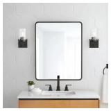 Matte Black Medicine Cabinet with Mirror