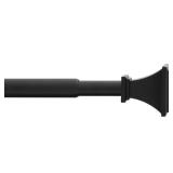 Curtain Rod Kit: Matte Black Finials