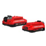 Craftsman V20 CMCB202-2 2Ah Battery Pack 2pc