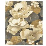 Adorn Floral Metallic Gold/ Ebony Paper Roll