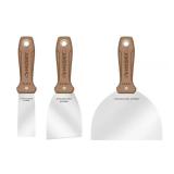 3-Pack Wood Handle Putty Knife & Scraper Set