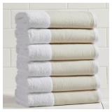 Great Bay Home Cotton Towels 6pk White