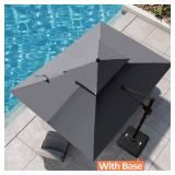 11.5 ft x 9 ft 2-Tier Cantilever Umbrella