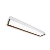 White & Walnut LED Flush Mount Light 42W
