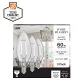 60W LED Filament B10 Candelabra Bulb