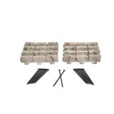 Decorative Stone 10 ft Edging Kit Brown