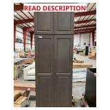 Tall utility pantry cabinet with roll-out trays