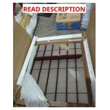 39" x 37" Brown Framed Mirror