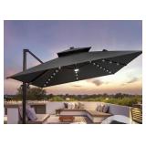 11 ft. x 9 ft. Solar LED Outdoor Patio Umbrella i