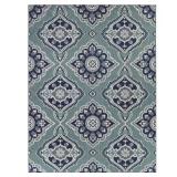Oak Hill Aqua 9x12 Medallion Rug