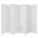 7 ft. White 6-Panel Room Divider