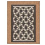 Black 6 ft. x 9 ft. Indoor/Outdoor Rug