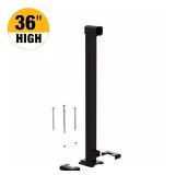 36 in. Matte Black Aluminum Deck End Post Kit