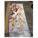 White Flower Wall Art for Office Gold Wall Art fo