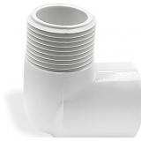 PVC 90  Elbow   1" MNPT x 1" Slip White