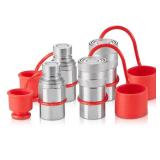 1/2 in. Flat Face Hydraulic Couplers (4 Caps)