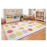 Alphabet ABC Rug 6 ft x 9 ft Blue Kid Rug