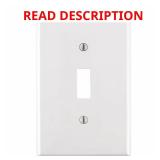 1-Gang White Midway Toggle Wall Plate (10-Pack)