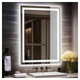 Frameless LED Vanity Mirror 28x36, 3 Colors
