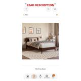 Florence Walnut Brown Solid Wood Frame Twin Low P