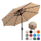 9 ft Steel Market Umbrella Taupe