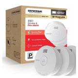 3-Pack 10-Year Battery Smoke & Fire Detector