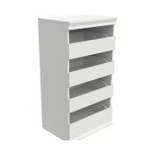 White Modular 4-Drawer Stackable Unit