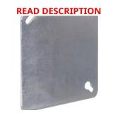 4 in. W Steel Metallic Flat Blank Square Cover (B