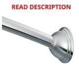 Moen 59-60 in Chrome Fixed Shower Curtain Rod