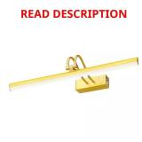 Rechargeable 20 in. Brass LED Wall Light
