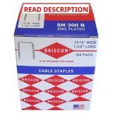 (8) Briscon SN-300-B-100 Cable Staples 1-3/8x13/1